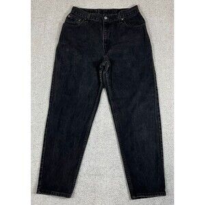 Levi's 550 Jeans  Relaxed Fit Tapered Leg Women's 12 Black Denim Vintage